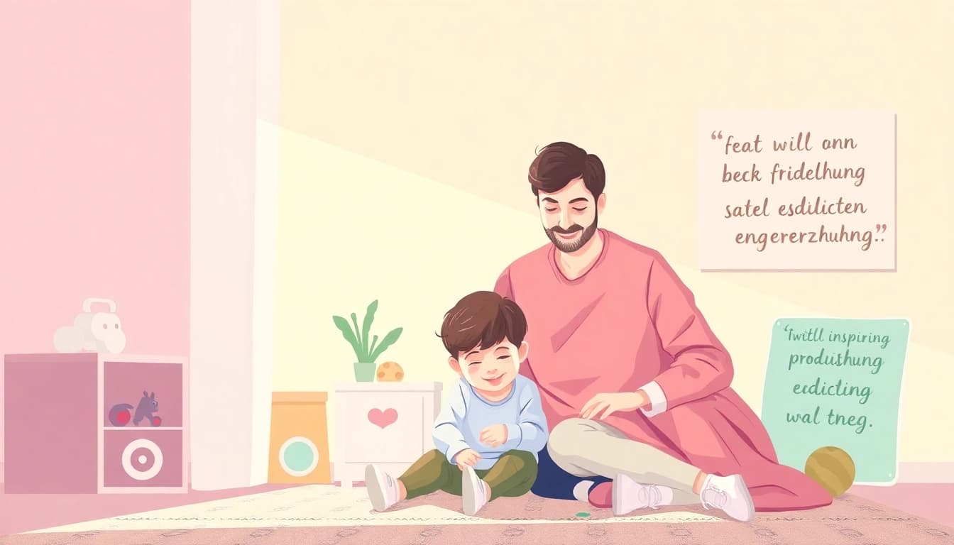 Kindererziehung in einer unterstützenden Familienumgebung: liebevolles Spiel zwischen Eltern und Kind.