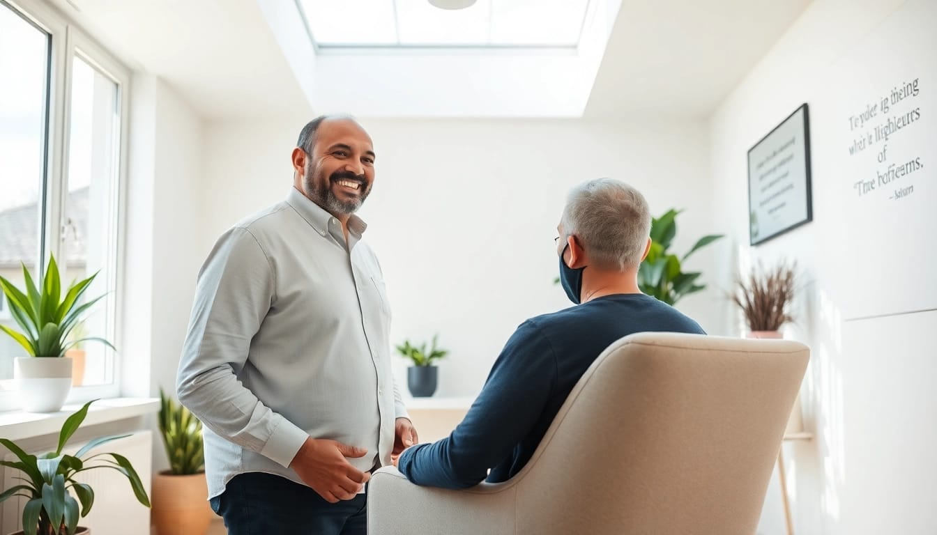 Chaker Cheniti ermutigt Klienten in seinem Hypnose-Institut in Hannover zur emotionalen Freiheit.