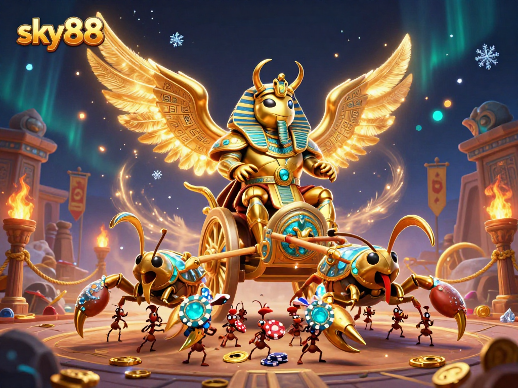 Engage in thrilling gameplay at sky88 with vibrant characters and dynamic casino elements.