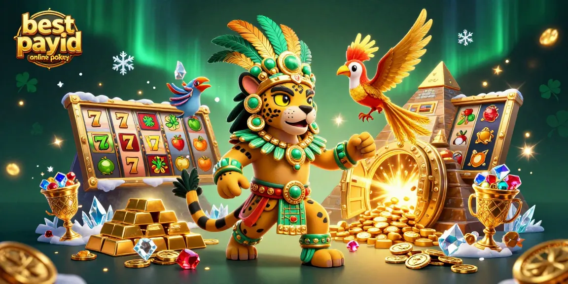 Engage with the best payid online pokies through a vibrant 3D illustration showcasing dynamic casino elements.