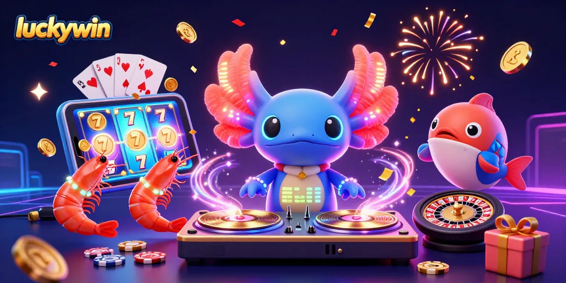Play exciting slot games at luckywin with dynamic casino elements and vibrant underwater characters