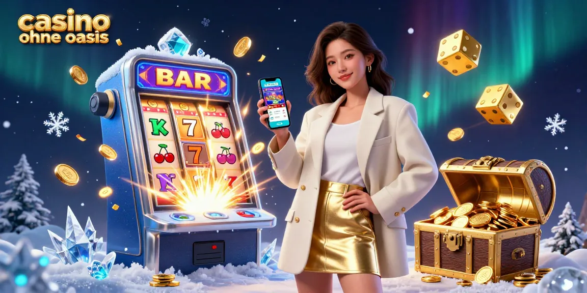 Experience thrilling gaming with casino ohne oasis, featuring a colorful slot machine and dynamic gameplay elements.