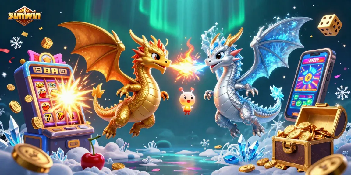 Experience thrilling wins at sunwin with dynamic casino action featuring dragons and slot machines.