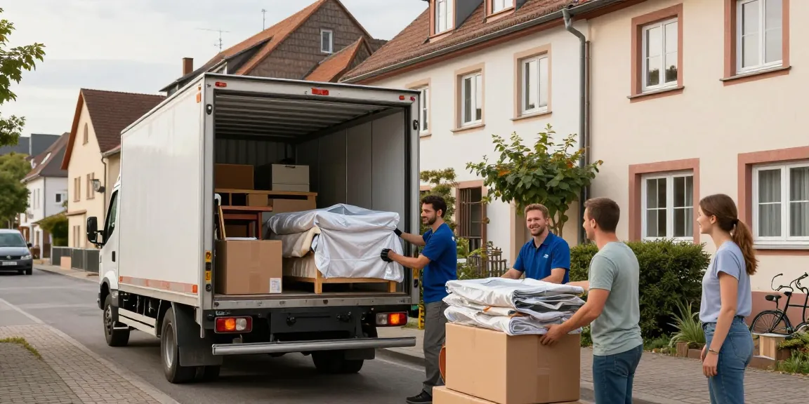 Umzugsunternehmen Speyer Team packt Möbel sicher ein und sorgt für einen reibungslosen Umzug.