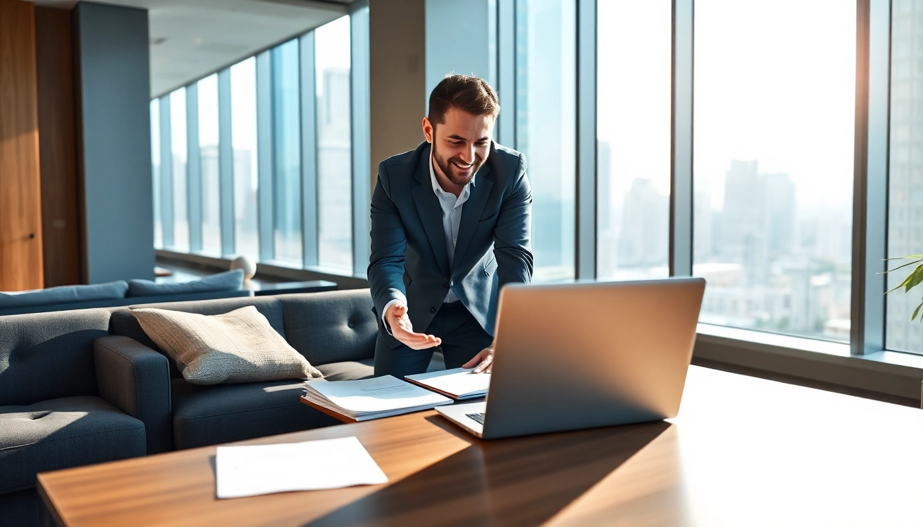 Headhunter IT engages with a candidate in a modern office, exemplifying professional recruitment.