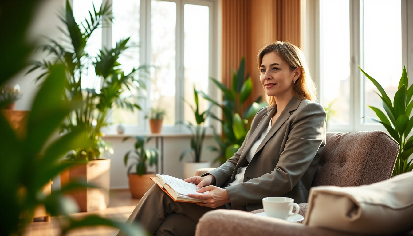 Enhancing emotional wellbeing through a calming wellness consultation in a serene office.