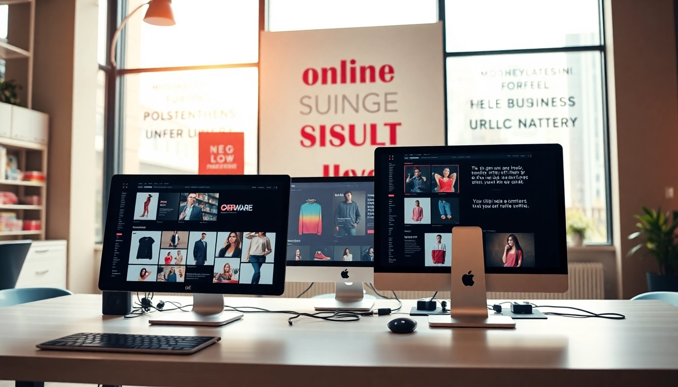 Überblick über innovative Shopware Shops in einem modernen E-Commerce-Büro.