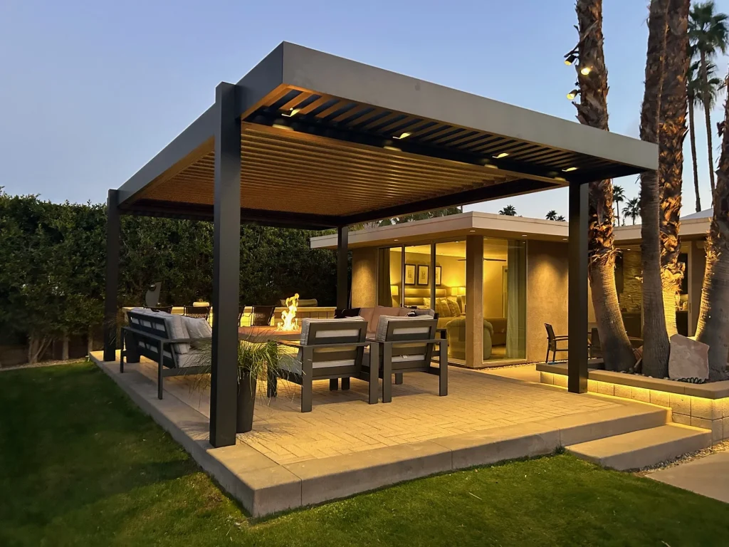 4K+Framing+-+Equinox+Louvered+Roof+System+-+Custom+Lighting+-+LED+Strip+Lighting+-+Freestanding+-+Fascia+Wrap+-+Custom+Posts+-+Modern+-+Ad+Picture+(2)