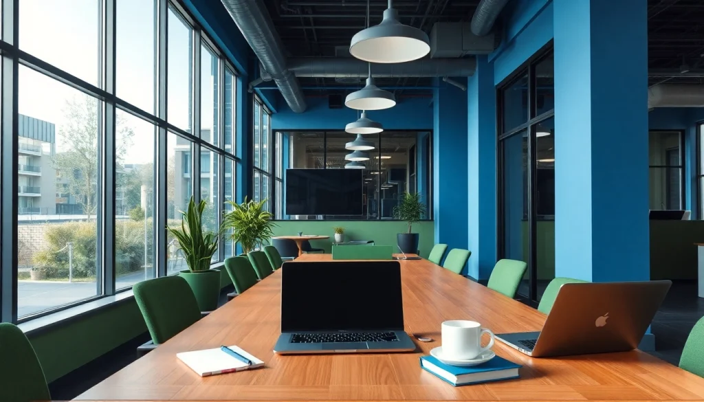 Headhunter Düsseldorf im modernen Büro mit Laptops und Kaffeetassen als Symbole für Professionalität.