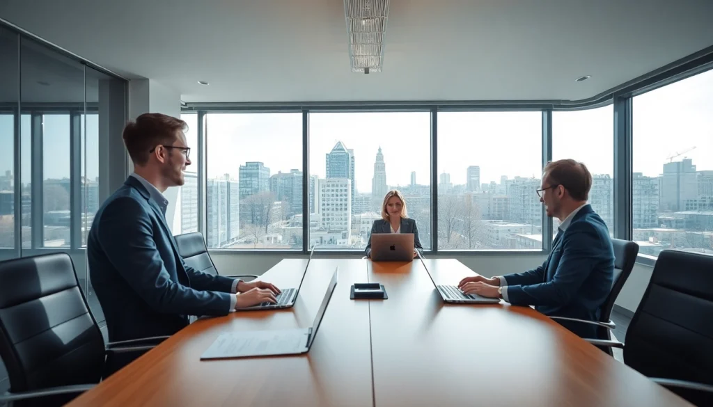 Headhunter Krefeld in einem modernen Büro, das eine professionelle Atmosphäre ausstrahlt.