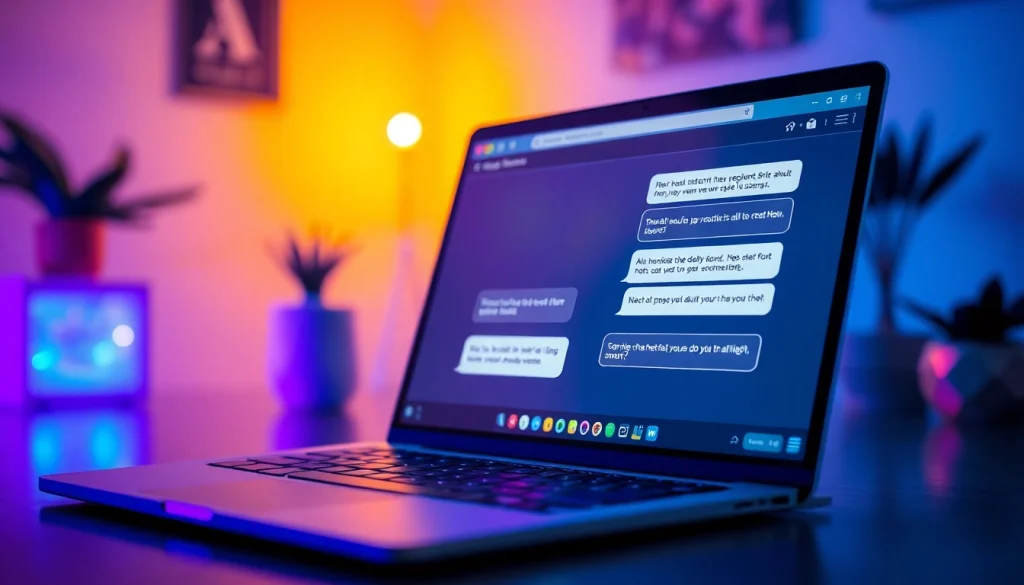 Immersive AI chat porn interaction on a sleek digital interface, showcasing intimate conversations.
