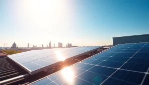 Pv anlagen wien auf einem urbanen Dach mit ausreichend Sonnenschein.