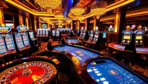 SODO 66 casino excitement with vibrant tables, slot machines, and thrilling atmosphere.