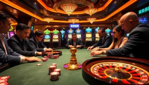 Experience a thrilling moment at RR88 casino with players making strategic poker bets.